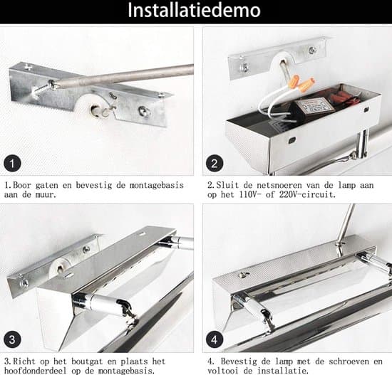 LED Badrumsspegellampa - 5W - IP44 Skyddsklass - 40cm - 6000K
