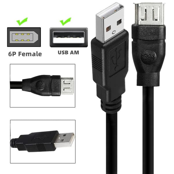 1 st 6-stifts till USB-adapterkabel för digitalkamera