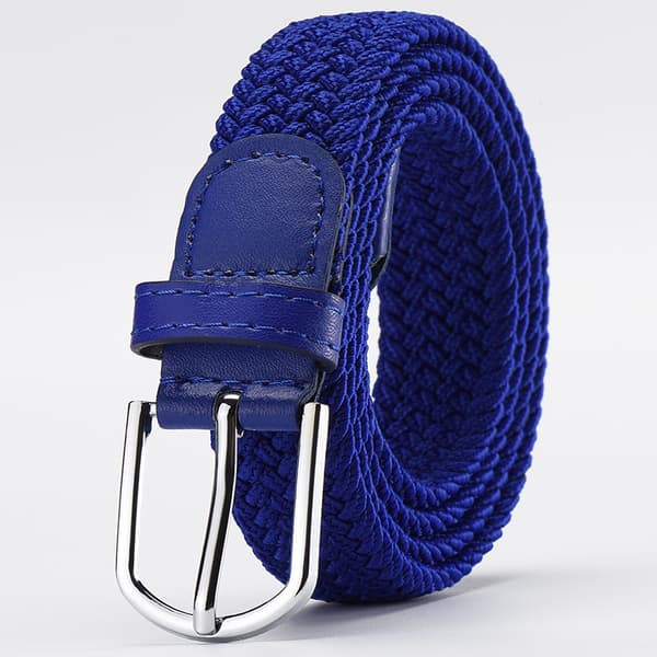 Kungsblå Mode Elastiskt Vävt Bälte Unisex Dekorativt 107x2.5cm