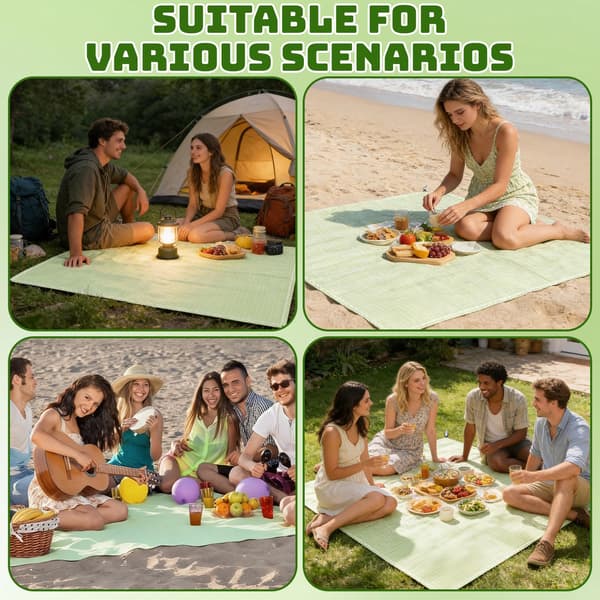 150x210cm Letvægts Vandtæt og Sammenfoldeligt Camping Picnictæppe