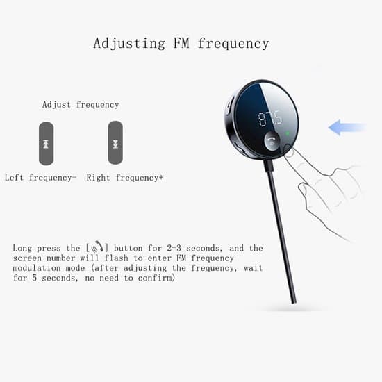 2-i-1 Bil FM-sender og Bluetooth-modtager med håndfri funktion