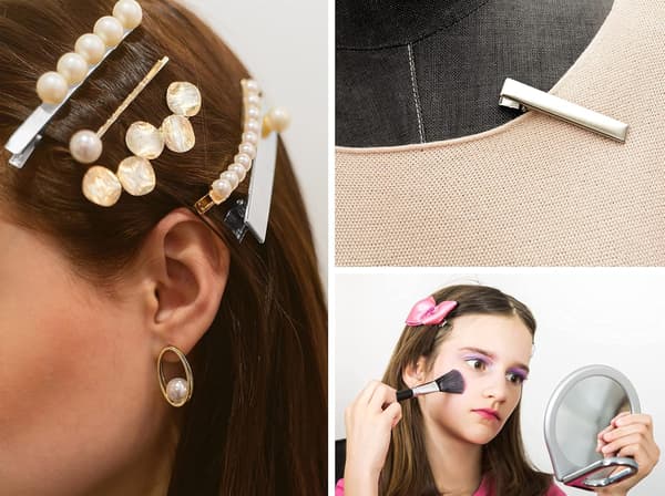 60 DIY Krokodillehårklemmer til kvinder, 65 mm, Krølfri