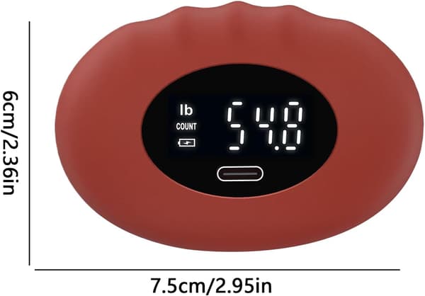 180 kg Digitalt Grebsstyrkemåler & Håndmåler Dynamometer-Rød