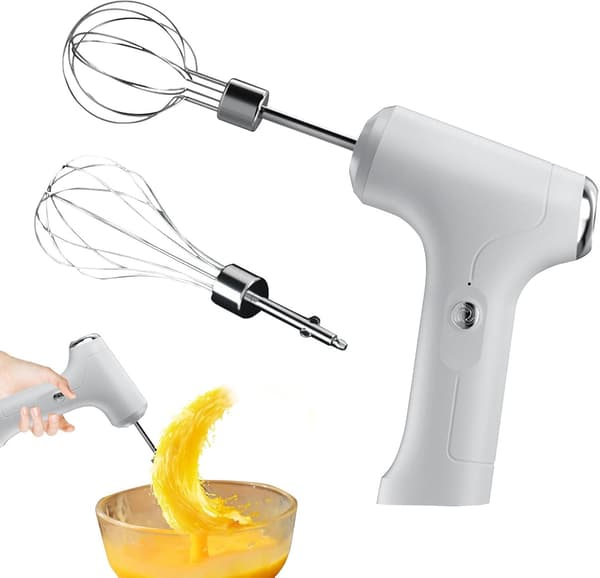 Elektrisk stavmixer, justerbar hastighet, 3 hastighetsinställningar - vit