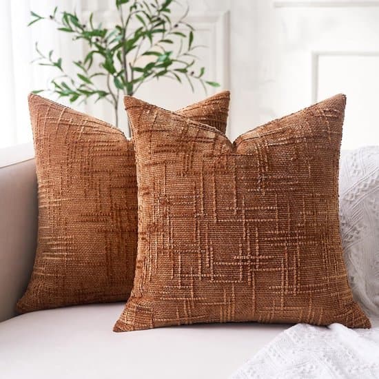 Chenille Pudebetræk - Luksuriøse og Bløde - 2-pak - 40x40 cm