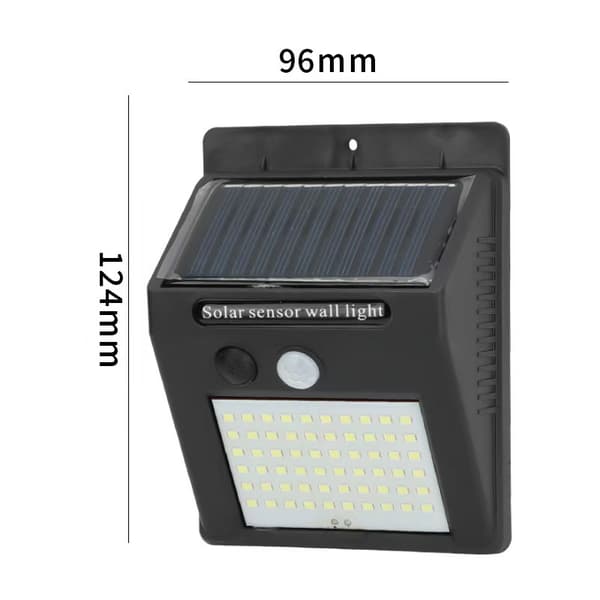 Sollampa Utomhus - 2-pack - Rörelsesensor - 64 LED-pärlor - WP - Utomhus- & Trädgårdssensor - Solljus Utomhusbelysning