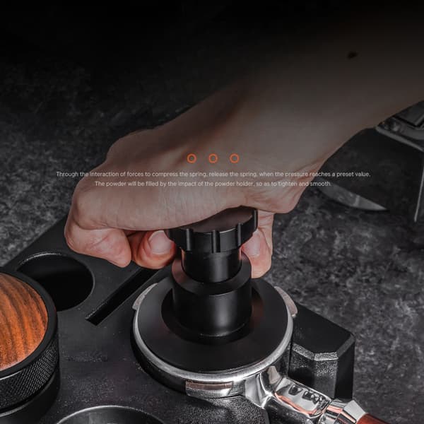51 mm kaffetamper med konstant tryk, elastisk tamperhammer i rustfrit stål, espressoudstyr
