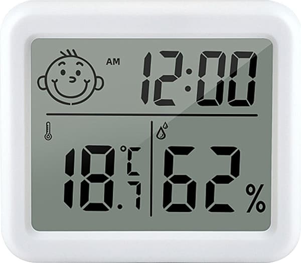 Digital inomhustermometer temp. & luftfuktighetsmätare mini LCD-termometer & hygrometer för växthus, barnrum, sovrum, kontor