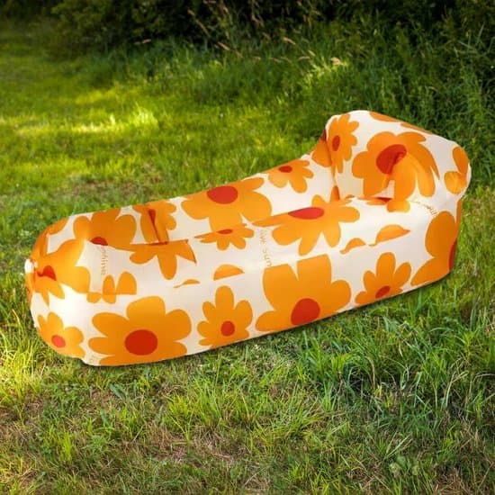 Oppustelig sofa til camping, bærbar luftsofa strandstol - Vandtæt oppustelig lang pool til poolpark