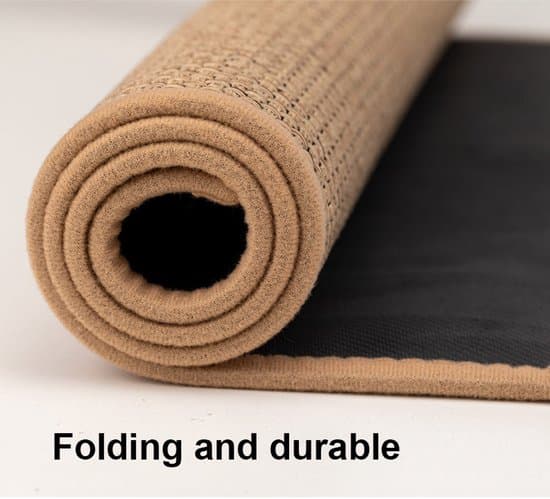 Køkkengulvmåtte - linnedmateriale - skridsikker - vaskbar - beige