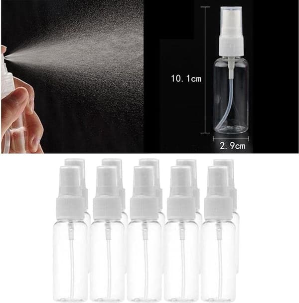 50 högkvalitativa tomma sprayflaskor med spruta, 30 ml parfymflaskor, fina resesprayflaskor - klar