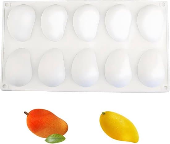 Silikonform för mangodessert - 10 hål - Flexibel och hållbar - Silikon