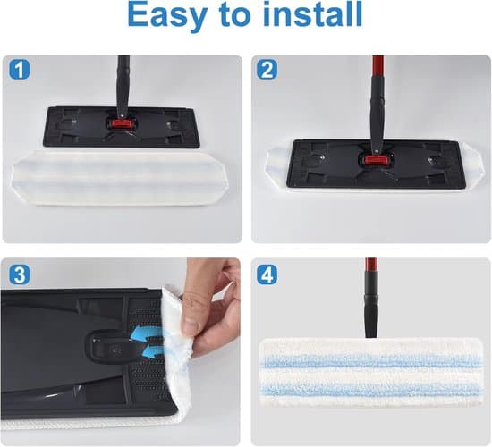 6-pack mikrofiberersättningsmoppdynor kompatibla med Vileda H2Pro (40,5x11cm)