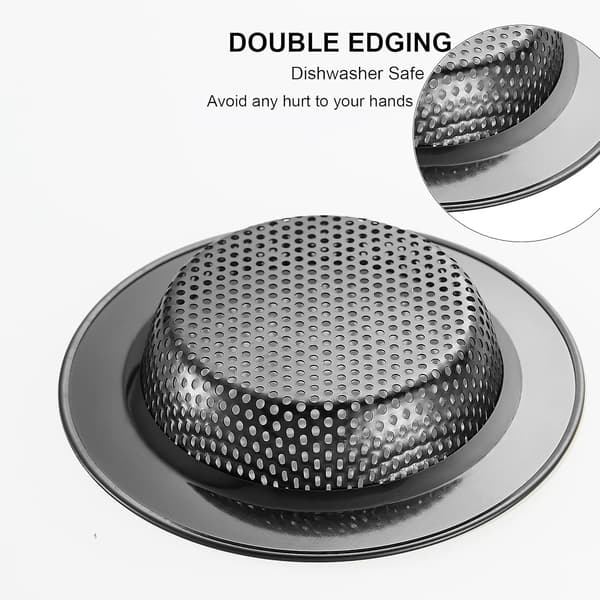 2-pack diskbänksilar i rostfritt stål, breda kantproppar (4,3\" Dia, guld)