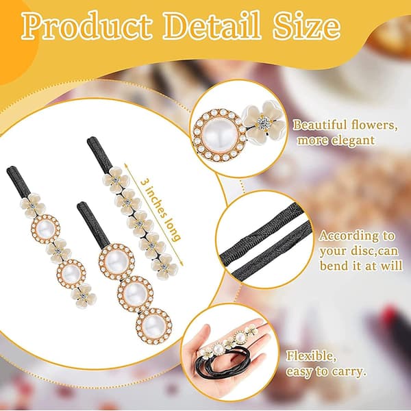 Hårklämma Knutar Donut Chignon Maker Set Frankrike Twisted Toasting Tool 4st