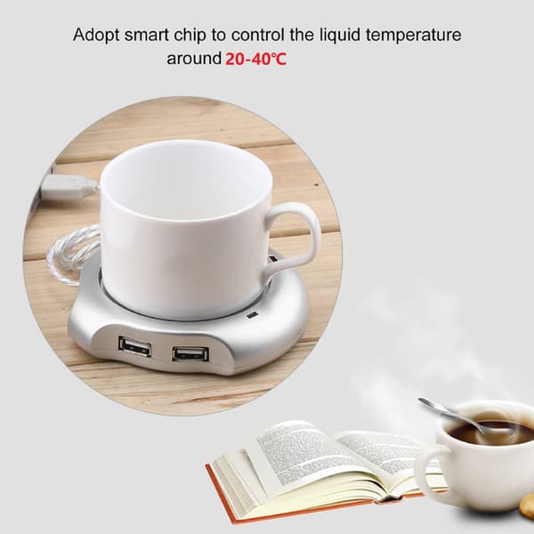 USB Hub Te Kaffe Vandkop Krus Varmer Varmeplade Temperatur Vintertilbehør