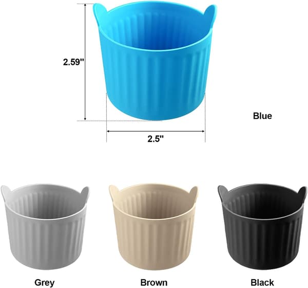 8-delt bageform til airfryer, fødevaregodkendte silikonekopper, non-stick, til æg, cupcakes, buddinger.