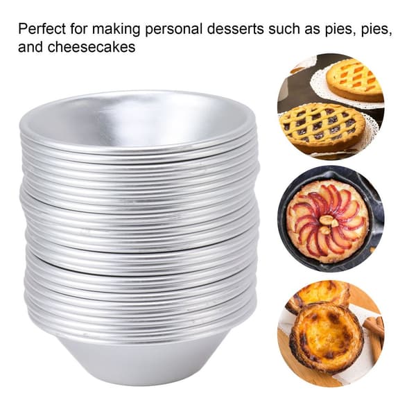 25 aluminium æggekageforme, minikageforme, minicupcakeforme, muffin- og småkageforme, bageforme