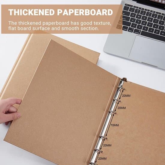 Genopfyldelig A5 Kraft Ringbind Mappe - 6 Ringe til Dokumenter og Scrapbog - 2 Stykker