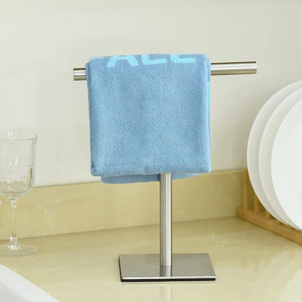 Fritstående håndklædestativ til toiletbord - Sort