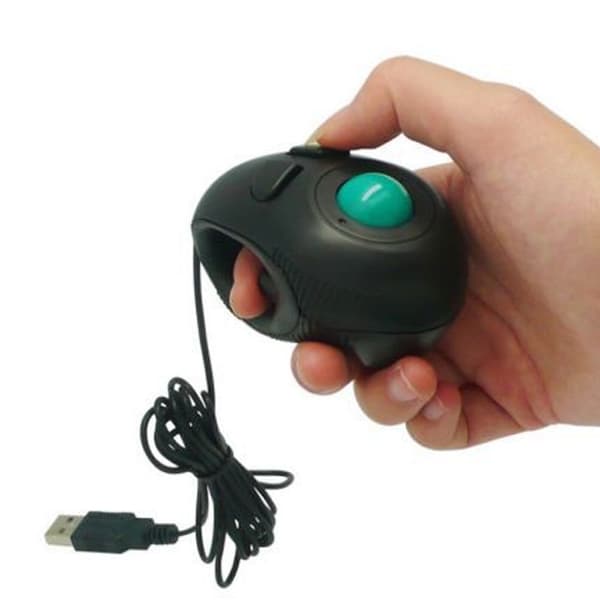 USB Kablet Trackball Mus Bærbar PC Laptop Håndholdt - Sort