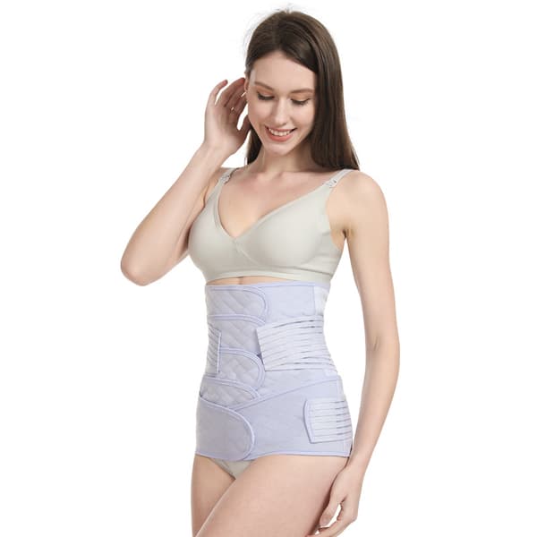 Justerbart, åndbart, elastisk postpartum mavebælte til formning, reparation, 2 stk. - XL (Pink)