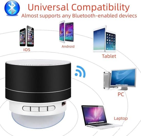 Bärbar Bluetooth-högtalare Mini Stereo Bas Trumpet Ljus Trådlös Stöder LED FM USB Micro SD Dator Bärbar Dator Surfplatta Smartphone Hem Utomhus
