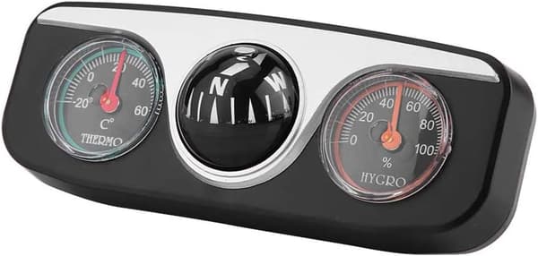 3-i-1 bilguidekugle m/termometer og hygrometer