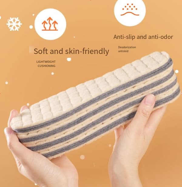 2-delade varma ullsulor med fleecefoder extra tjocklek - Beige 35/36