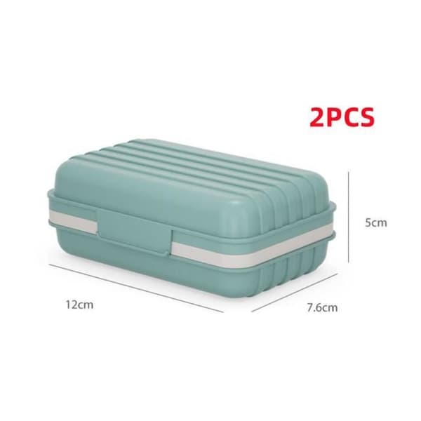Tvålkoppar - 2-pack - Plast - Bärbar - Med lock