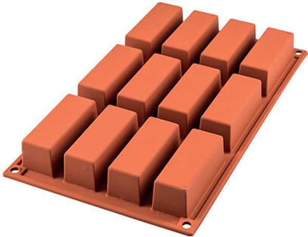 12-håls chokladkakeform, kakform, lång isbitsform, högtemperaturbeständig bitringsform