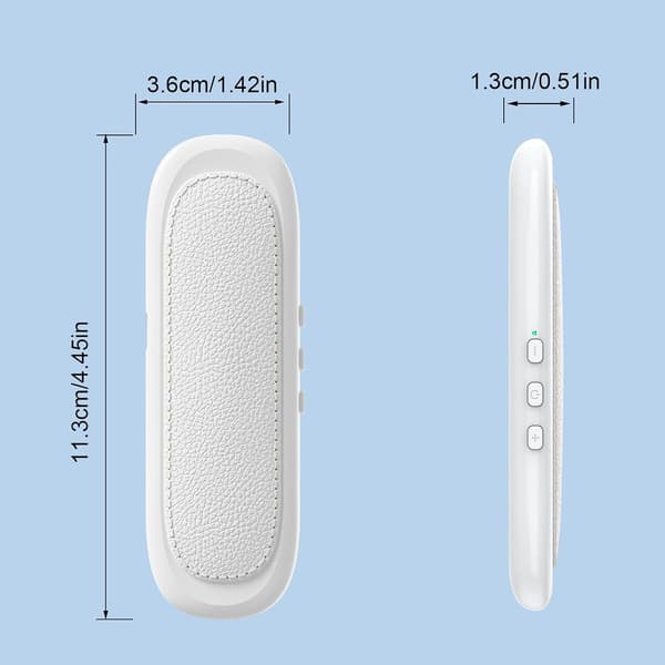 Bluetooth knoglelednings-søvnhøjttaler under puden med hvid støj, timer og automatisk nedlukning (hvid)