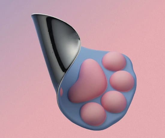 Sød kattepote musemåtte, ergonomisk musemåtte med håndledsstøtte, silikone gel musemåtte, til hjem/kontor/gaming, blå og pink