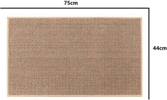 Køkkengulvmåtte - linnedmateriale - skridsikker - vaskbar - beige