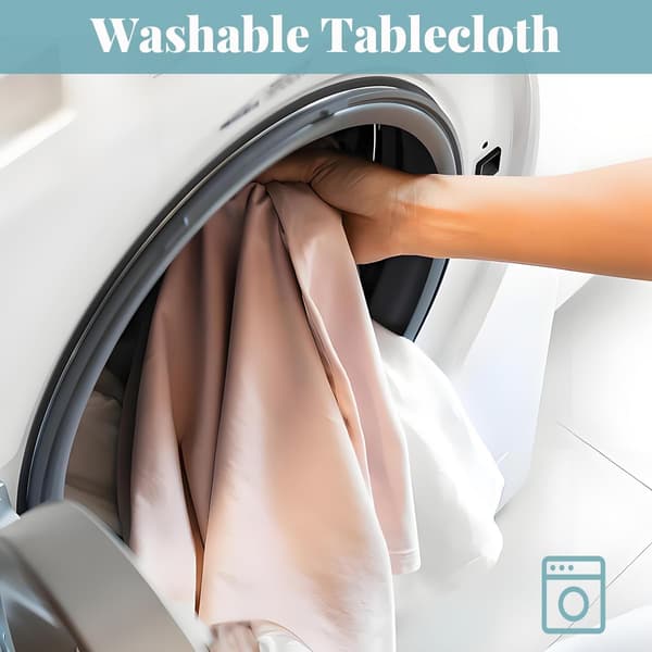Rund Sammenfoldelig 3D-printet Dug Elastisk Kant Rattan Indendørs Udendørs 110cm