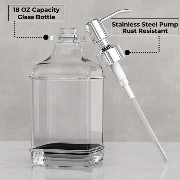 Förpackning Silver Tvålpump 18oz Antikt Tjockt Glas