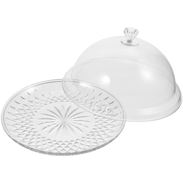 Tårtserveringsfat med transparent lock, dessertställ