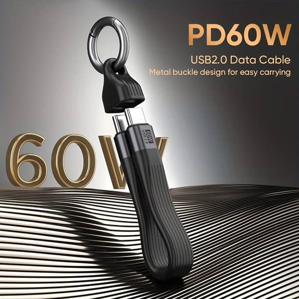 240W Kort USB-C Kabel, USB 4 Kort USB-C til USB-C Kabel, 40Gbps Dataoverførsel, 8K@60Hz Videooutput