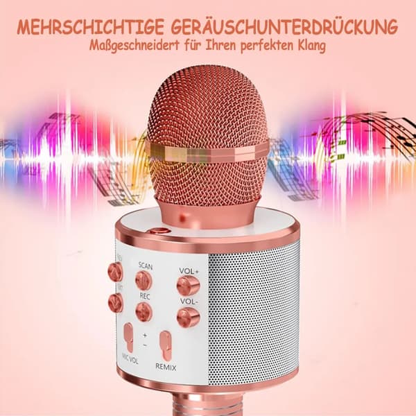 Trådløs karaokemikrofon til børn, Bluetooth-mikrofon, legetøjsgave