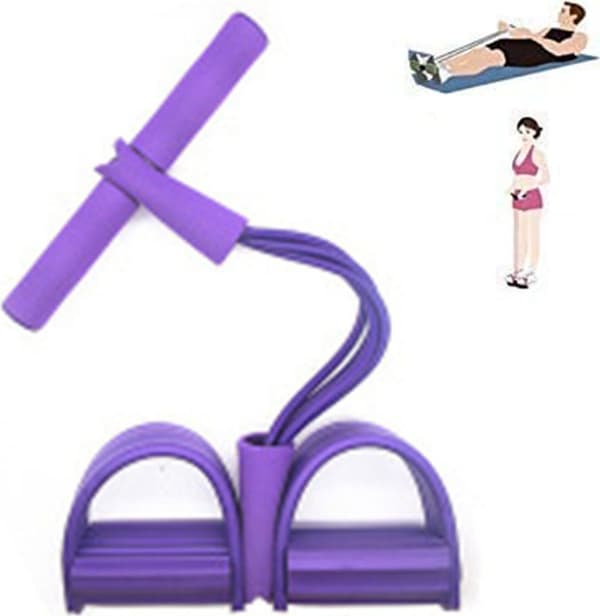 Elastisk modstandsbånd, multifunktionel sit-up expander, hjemmefitness, til arm-, mave-, Pilates- og yogaøvelser.