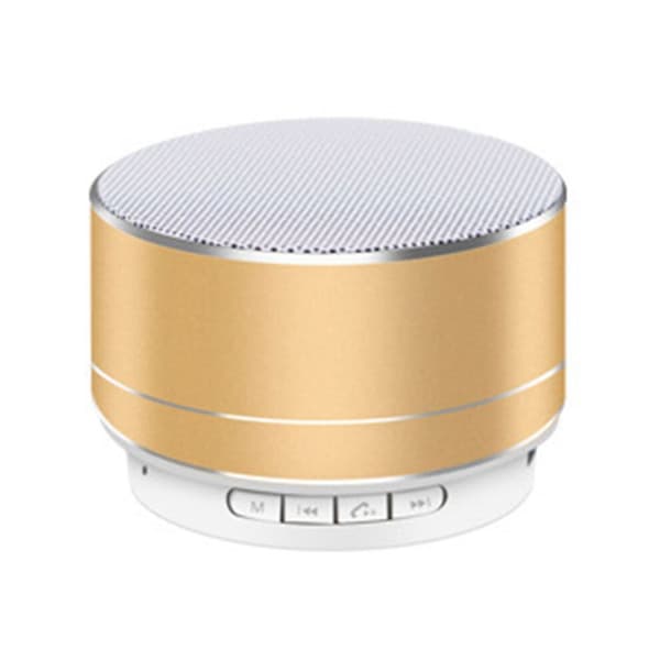 A10 Bärbar Utomhushögtalare, med Subwoofer och TF-kort, stöder guld.