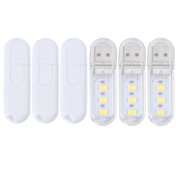 6-delt miniature LED nøgleringslys til udendørs læsning