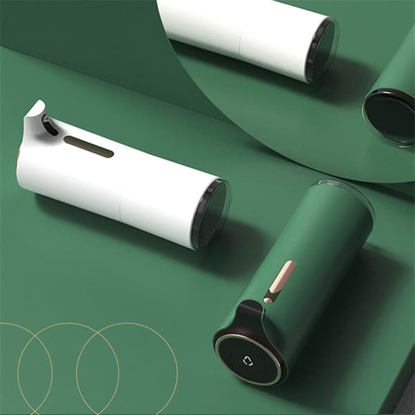 Automatisk sensor bordplade sæbedispenser, skumsæbedispenser, shampoo, badeværelse og håndsæbedispenser (hvid)