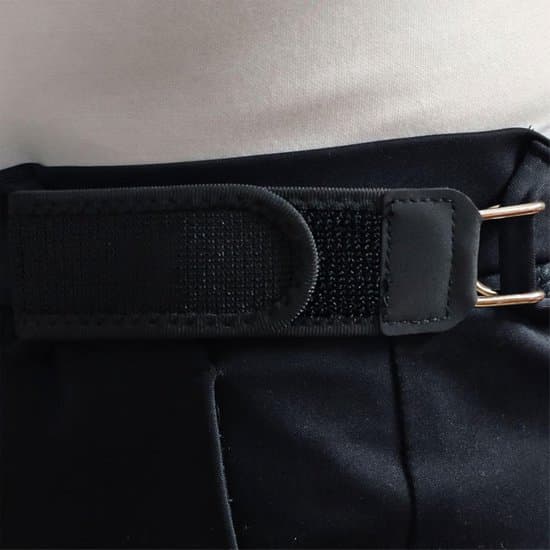 Unisex justerbart dolt spänne elastiskt bälte - 15x3,8 cm svart och brunt