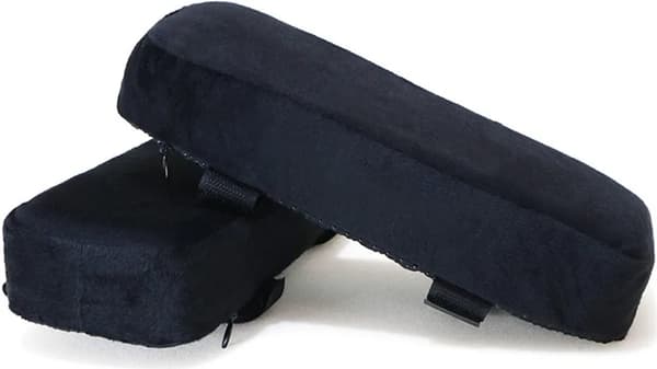 Stol Armpuder, 2 stk, Ergonomiske, Bløde Albuepuder – Sort