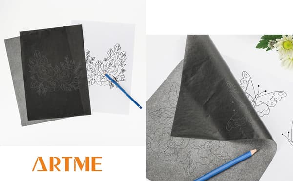 100 arkkia grafiittihiilipaperia musta A4 piirustusjäljennös