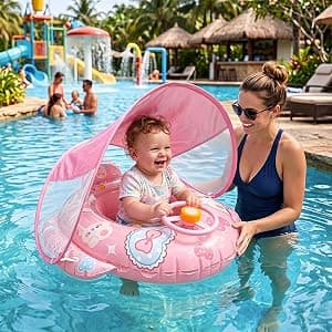 Anti-tippande simring för barn med solskydd (2-6 år)