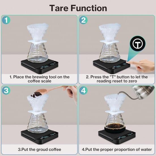 Genopladelig Digital Kaffevægt (0,3g-3kg) med Timer & LED-display