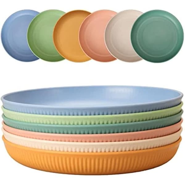 Campingtallrikset - 6 delar - Okrossbart - Plast - 22,5 cm