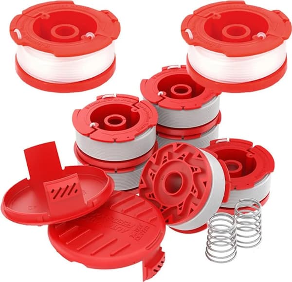 Plæneklipper Spole Kit - 8 Spoler, 2 Hætter, 2 Fjedre til Craftsman
